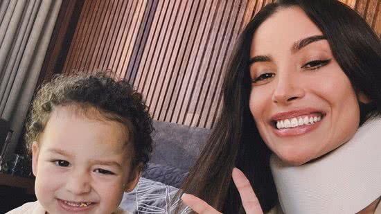 Biaca reencontra seu filho após receber alta hospitalar no último domingo - Reprodução/Instagram