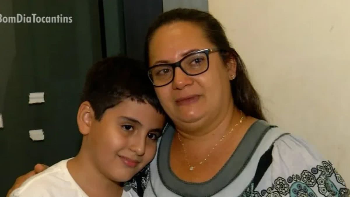 O menino salvou a mãe - (Foto: Reprodução/TV Anhanguera)