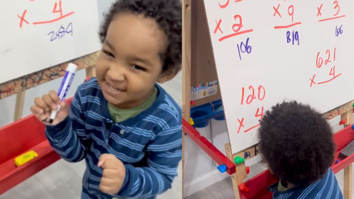 Devan tem 2 anos e já resolve problemas matemáticos - (Foto: Reprodução/Instagram)