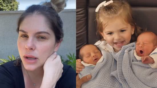 Além de Ayla, Bárbara Evans é mãe dos gêmeos recém-nascidos Álvaro e Antônio - (Foto: Reprodução/Instagram)