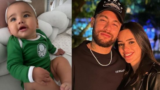 Filha de Bruna Biancardi e Neymar usa roupa do Palmeiras em foto - (Foto: reprodução/Instagram)