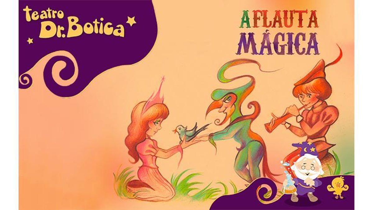 O espetáculo infantil A Flauta Mágica chega ao Teatro Dr. Botica neste sábado e domingo - Divulgação