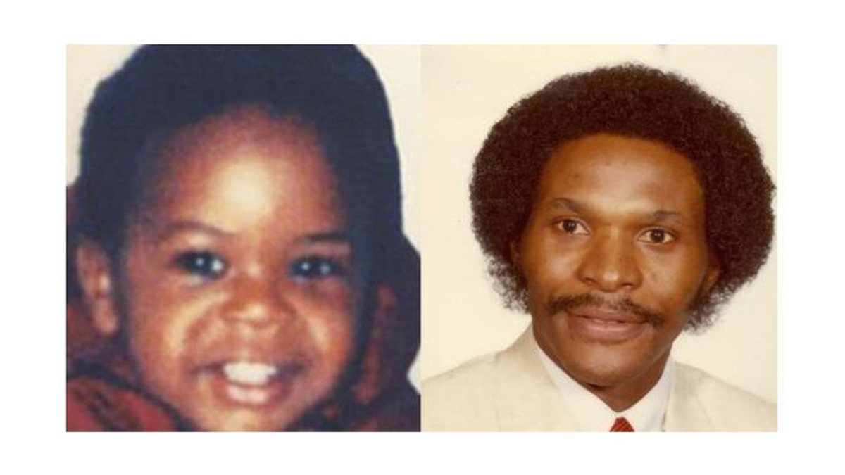 Na direita Jermanie antes dos 2 anos e na esquerda o pai - Reprodução/BBC NEWS BRASIL/Courtesy Missing Children Society of Canada