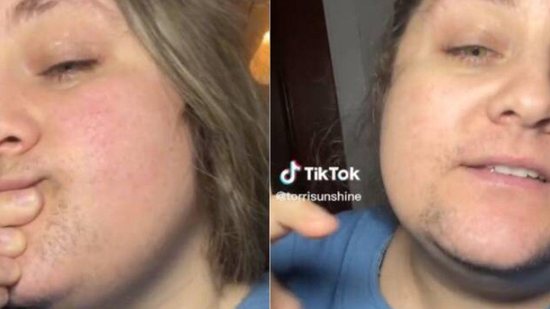 Mulher viraliza ao mostrar rotina de cuidados com a barba - Reprodução/Tik Tok