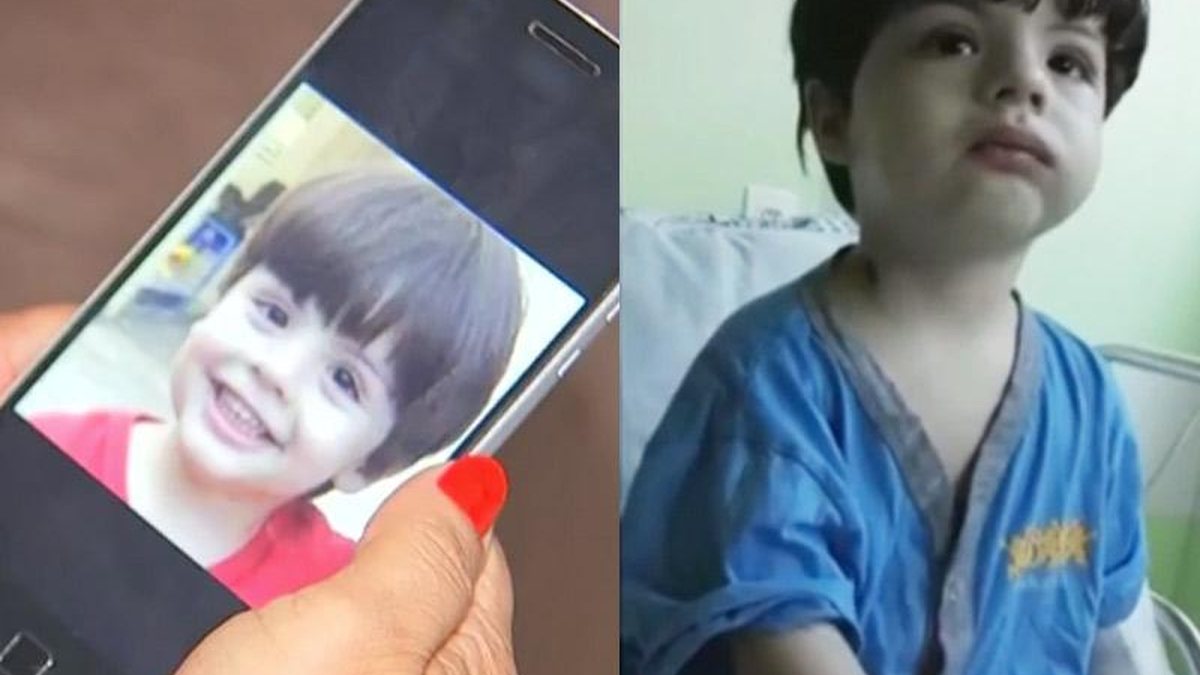 Fernando, de 2 anos, perdeu seu irmão gêmeo para a leucemia - Reprodução / TVTem