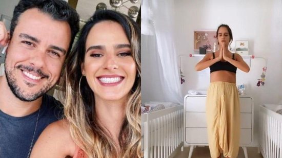 Marcella Fogaça surge praticando ioga com as filhas - Reprodução / Instagram / @marcellafogaca