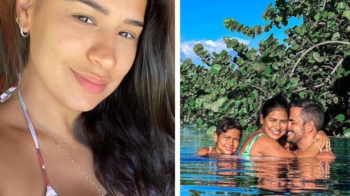 Grávida, Simone ganha carinho do marido e do filho em viagem de férias - Reprodução / Instagram / @simoneses