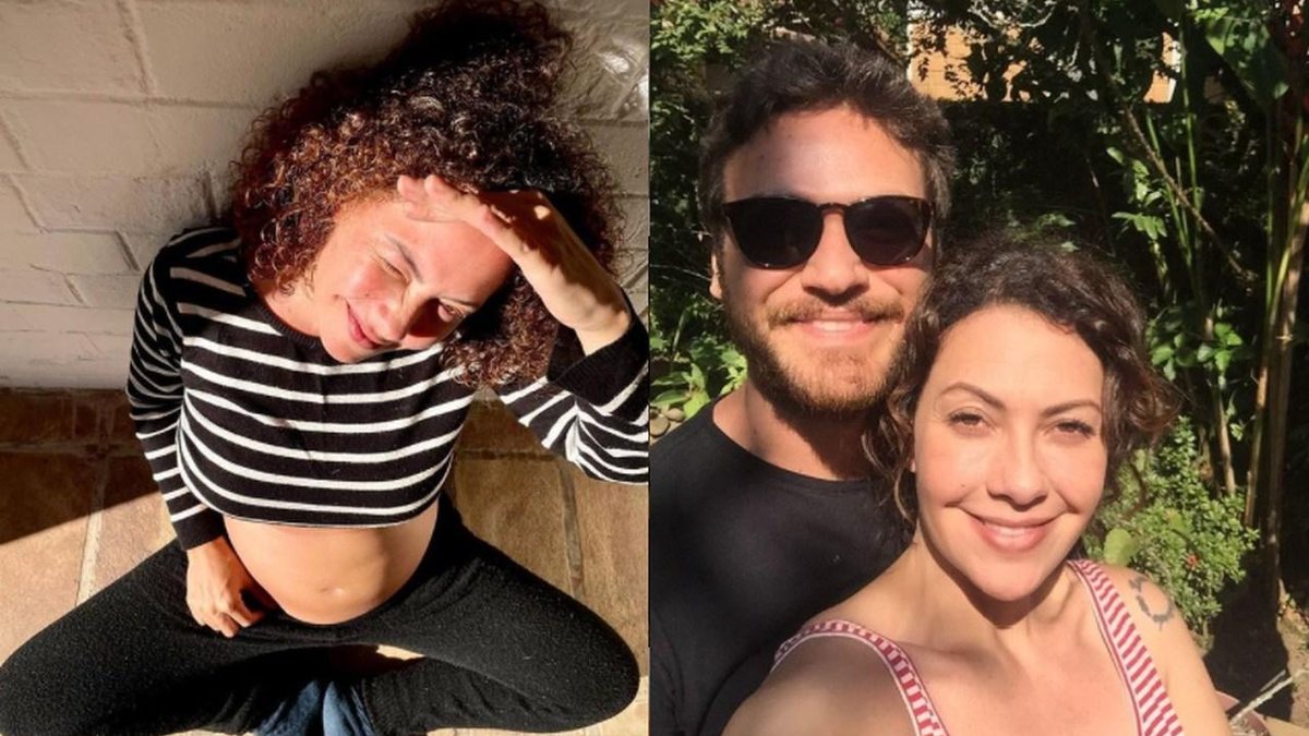 Fabiula Nascimento registra momento de carinho entre Emílio Dantas com os gêmeos dentro da barriga - Reprodução / Instagram / @fabiulaa