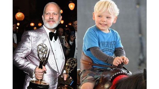 Ryan Murphy no Emmy Awards e o filho Ford - Getty Images/Reprodução/Instagram @mrrpmurphy