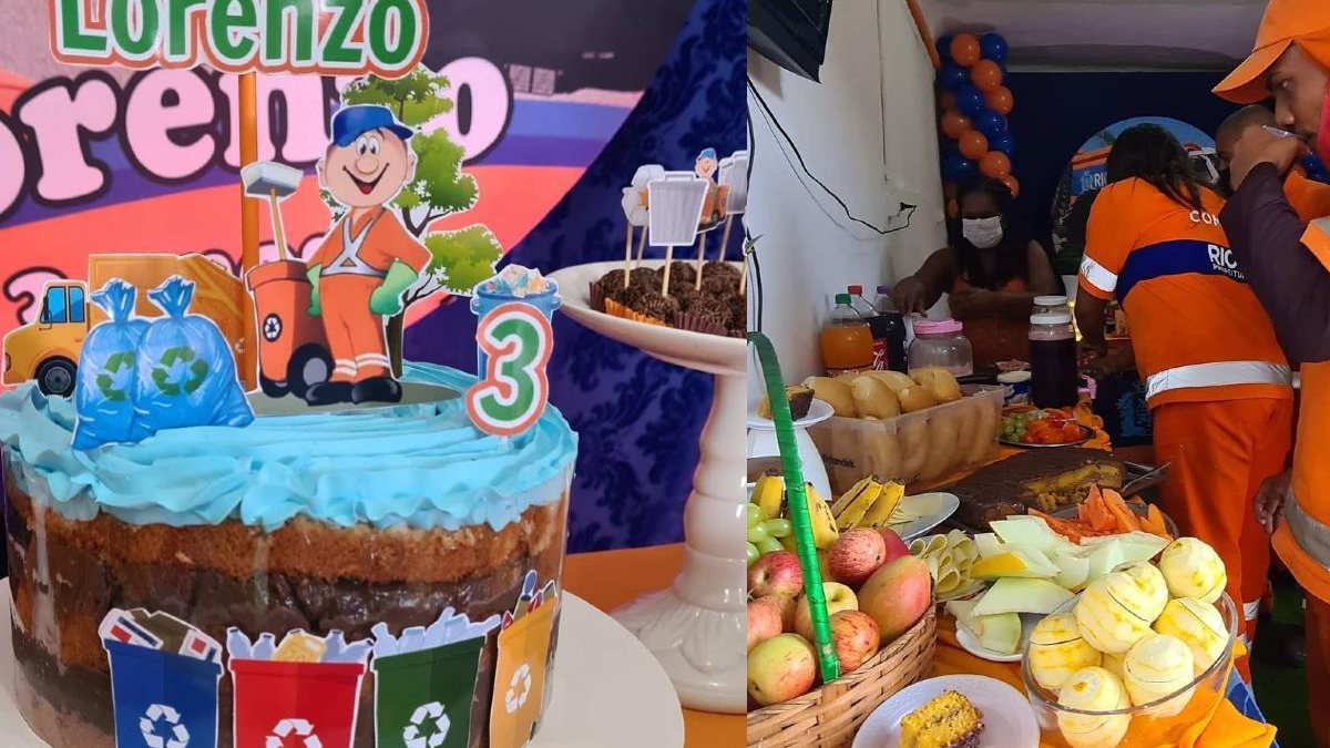 Lorenzo ganha festa de aniversário com tema da Comlurb - Reprodução/ Instagram/ @saocristovaorj