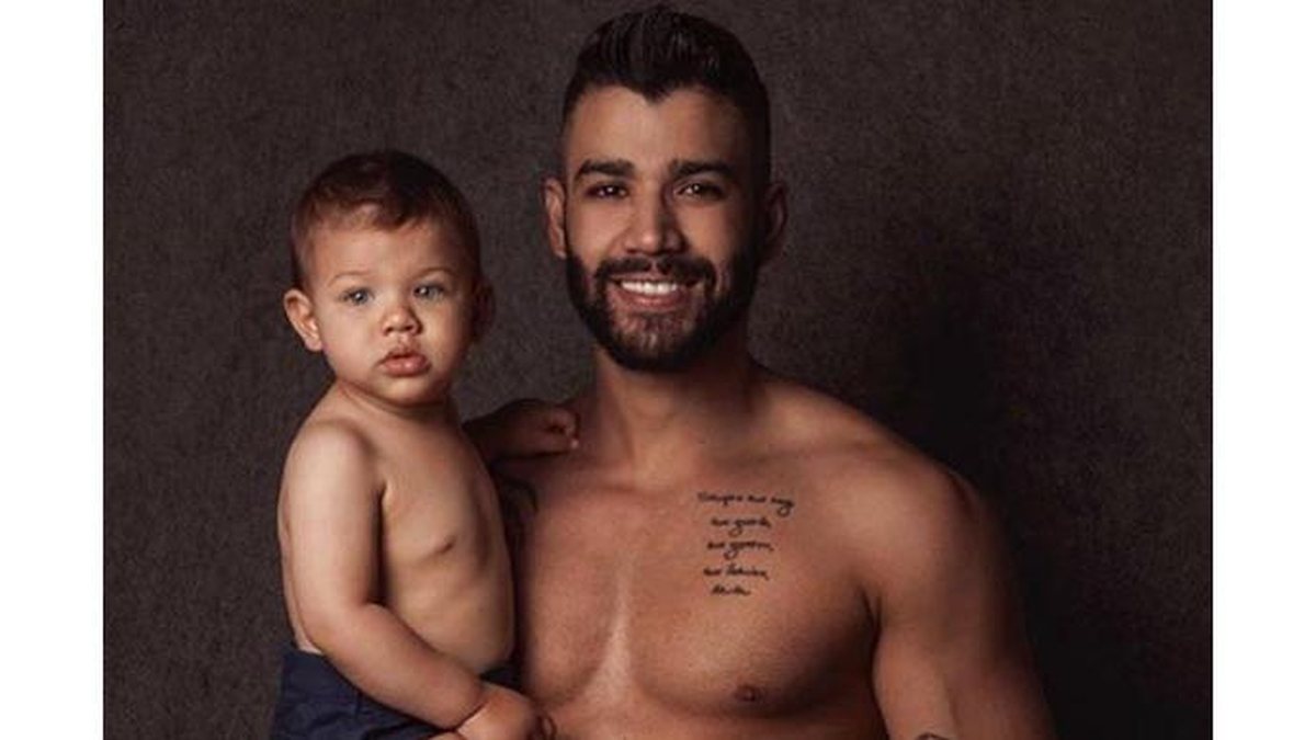 Gustavo Lima com filho Gabriel - Reprodução / Instagram