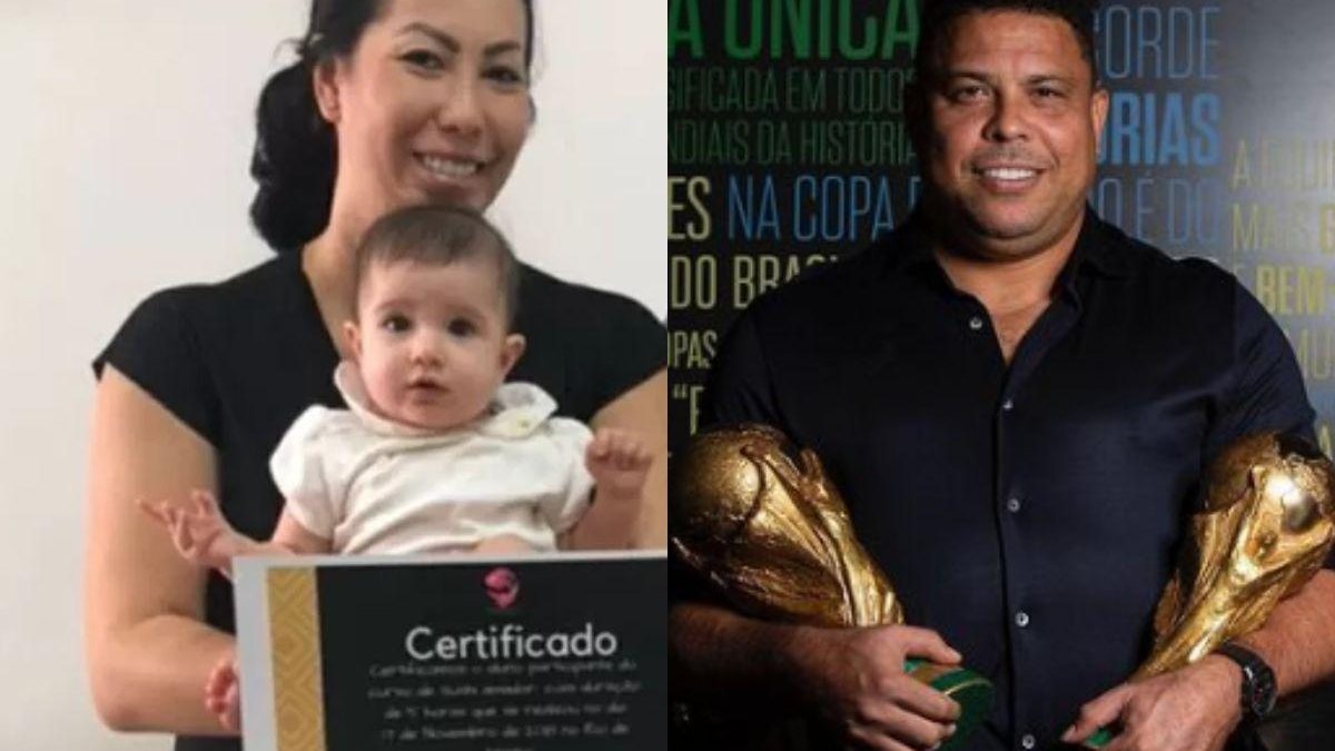 Michele com o filho fruto do relacionamento com Ronaldo Fenômeno - Reprodução/ Instagram
