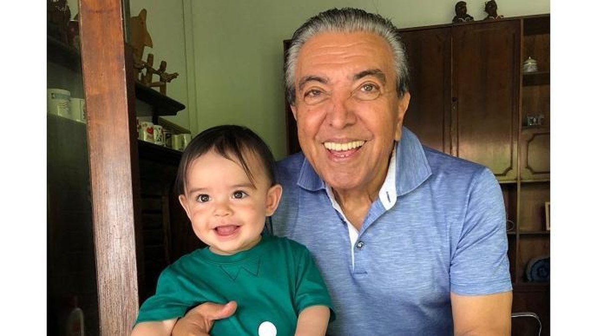  Maurício de Sousa e o bebê Cebolinha (Foto: Reprodução/Instagram/