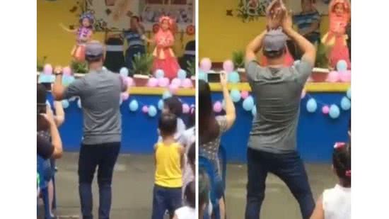 Pai dança hula para incentivas filha (Foto/ reprodução vídeo 