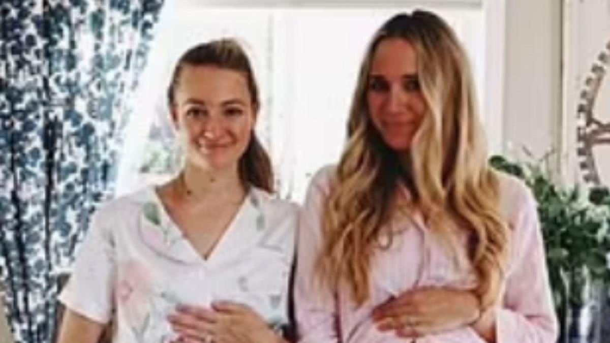 Irmãs recriam foto da infância grávidas - Reprodução / Bri Dietz / Daily Mail