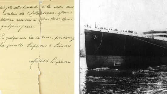 Pesquisadores estudam carta que teria sido jogada do Titanic por menina há 100 anos - reprodução The Sun