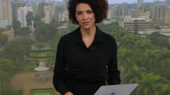 Aline Aguiar fez o anúncio da gravidez ao vivo no programa da TV Globo - Reprodução/Tv Globo