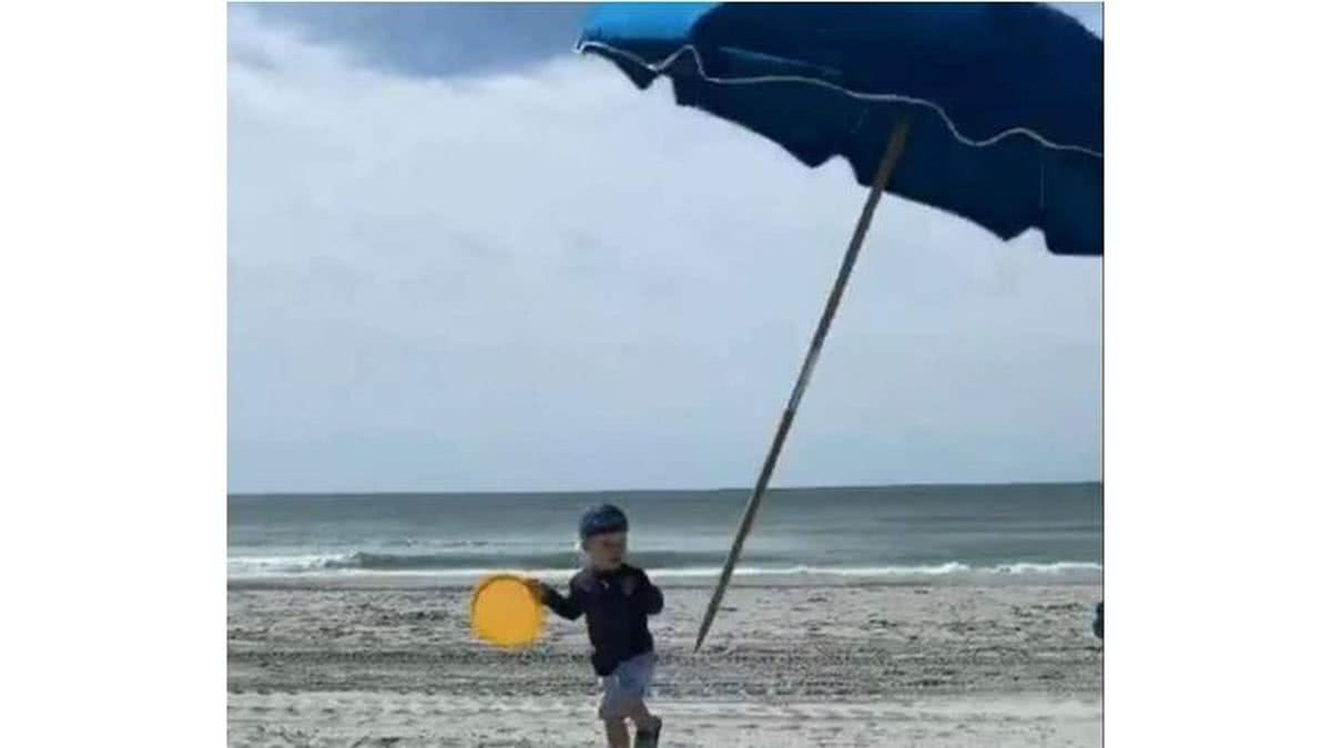 Henry brincando na praia (Foto/ Reprodução