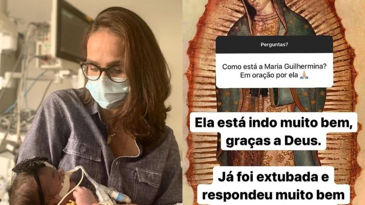 Juliano Cazarré com a filha recém nascida e a esposa, Leticia Cazarré - Reprodução/Instagram