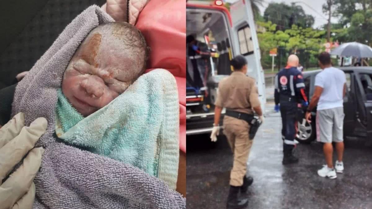 Mulher dá à luz dentro do carro - Reprodução / Polícia Militar de Minas Gerais