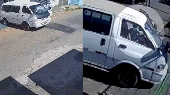 A van derrubou o portão de ferro da casa - reprodução/ TV Anhanguera