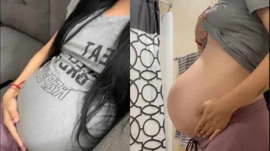Mãe mostra vídeo de barriga grávida “caindo” e seguidores chocam - Reprodução/TikTok