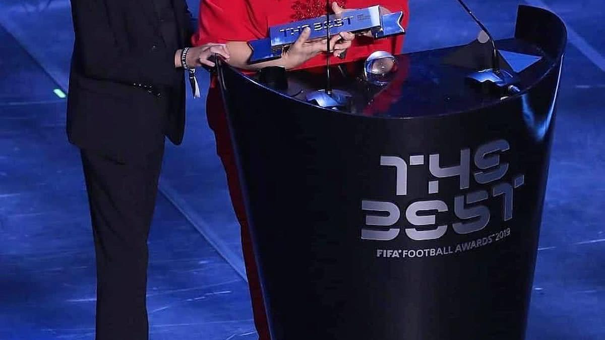 Silvia Grecco e Nickollas Grecco, ganhadores do prêmio de melhor torcedor pela FIFA em 2019 (Foto: Reprodução/ Instagram/ @pringrecco