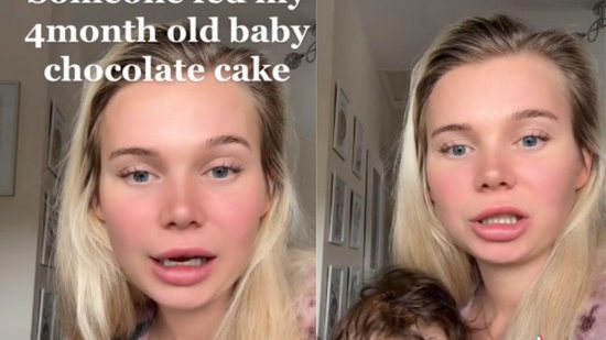 Imagem Mãe reclama após amiga colocar bolo na boca da filha de 4 meses: “Não entendo porque fazem isso”