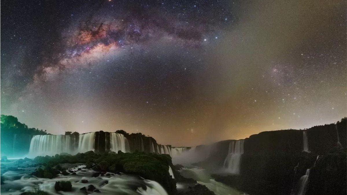 Parque Nacional do Iguaçu divulga fotos do céu estrelado nas Cataratas do Iguaçu - Victor Lima/ Divulgação / reprodução G1