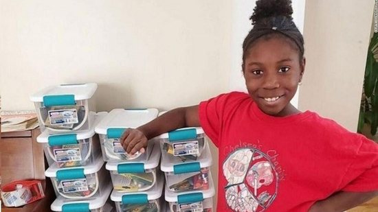 Para ajudar mais crianças, a menina criou sua própria instituição de caridade - Reprodução / Good Morning America