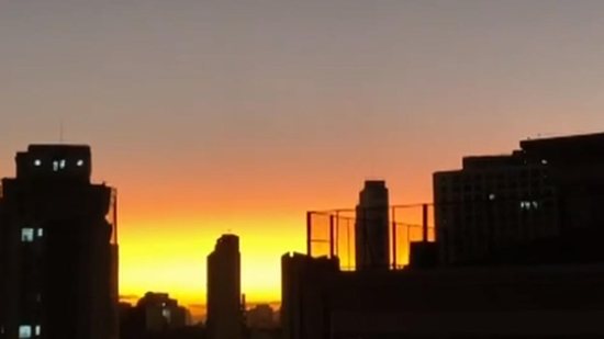 Os planetas podem ser vistos durante o amanhecer em São Paulo - Reprodução/TV Globo/Vitor Anastácio