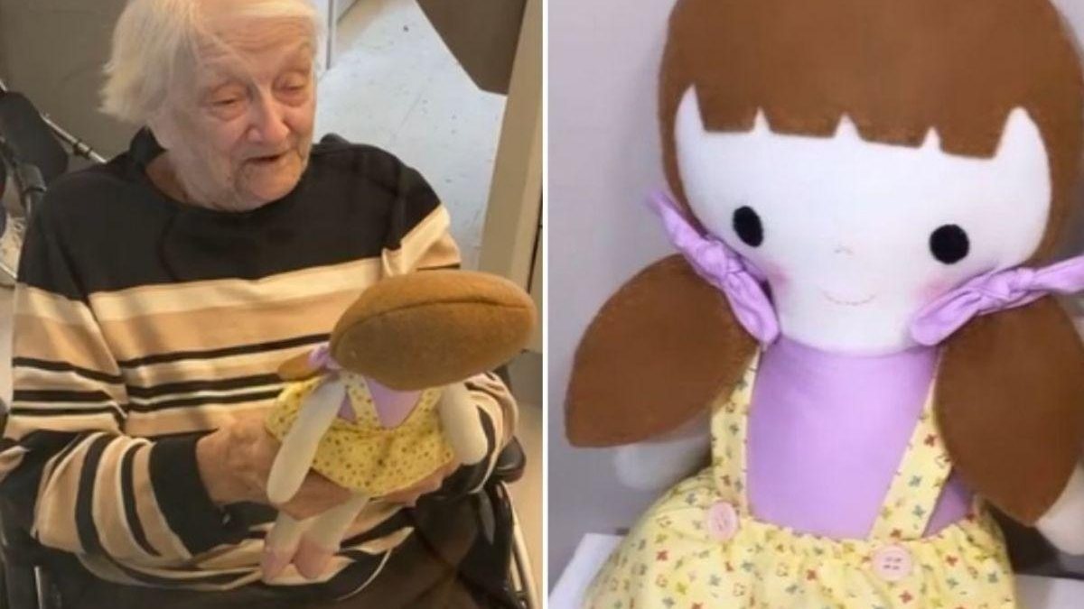 Casal de brasileiros faz bonecas para amenizar solidão de idosas em asilo nos EUA - reprodução Razões para Acreditar / arquivo pessoal