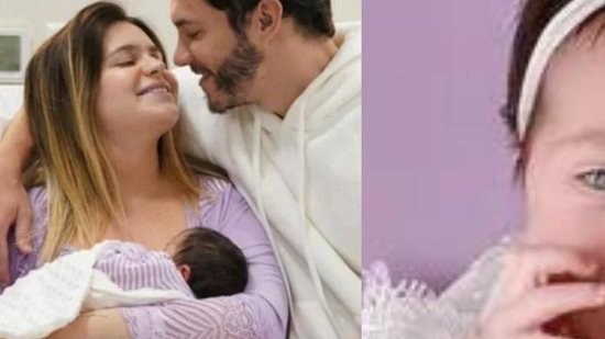 Viih Tube compartilha foto inédita da filha Lua de olhos abertos e sorrindo em ensaio newborn - Reprodução/Instagram