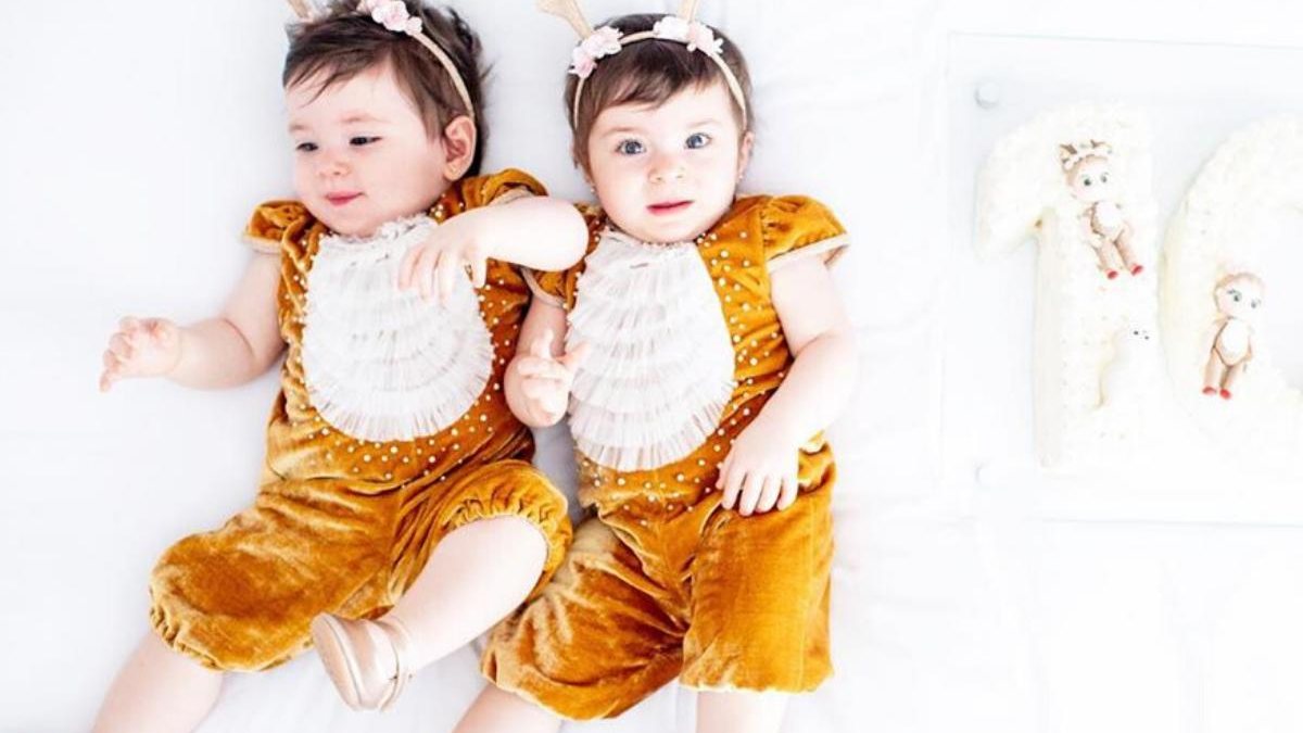 As bebês, que são fruto do relacionamento de Fabiana com o empresário Bruno D’Ancona - reprodução / Instagram