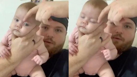 Pai faz a filha dormir com truque simples - Reprodução Facebook / Austin Miles Geter