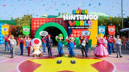 Entrada da Super Nintendo World, nova área do parque temático Universal Studios no Japão - Reprodução / Universal Studios Japan