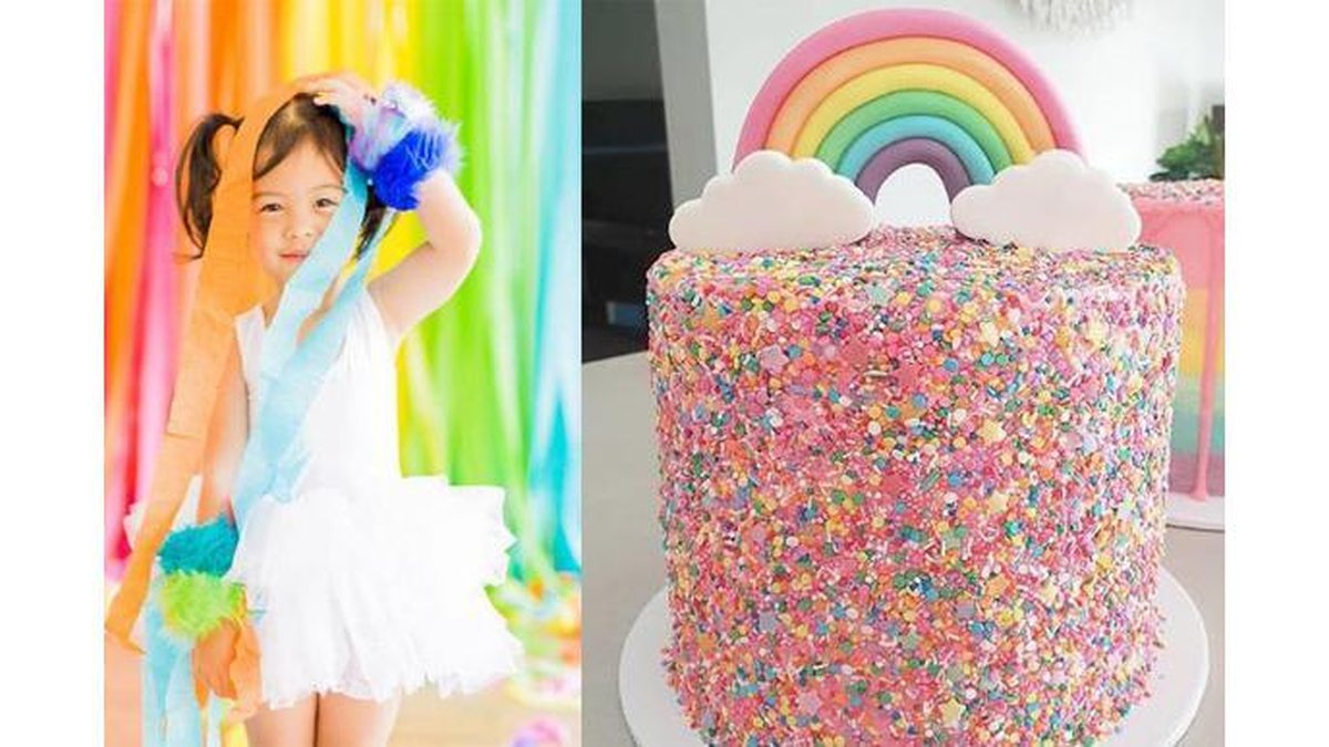 Arco-íris é o novo tema de festa para crianças que vieram depois de uma gestação difícil (Foto: Reprodução/Instagram 