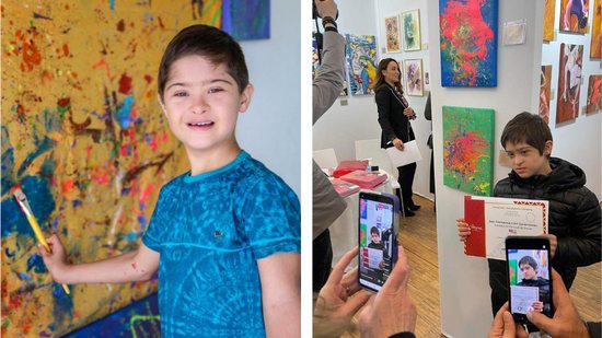 Sonho realizado! Criança brasileira com Síndrome de Down expõe obras no Museu do Louvre - reprodução Razões Para Acreditar
