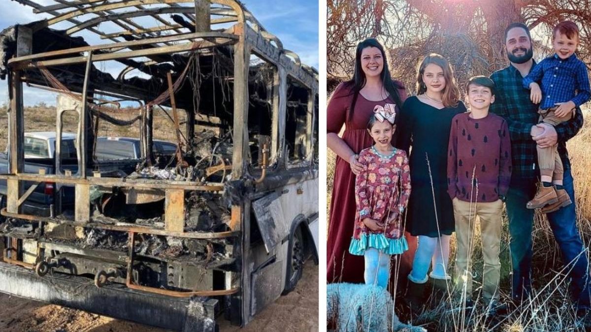 Pai entra em ônibus em chamas para salva a vida dos filhos - reprodução Instagram