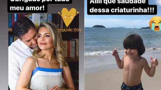 Carlos Bastian posta em seus stories fotos com a esposa e filho, lamentando a morte da família - reprodução/Instagram/drcarlosbastian