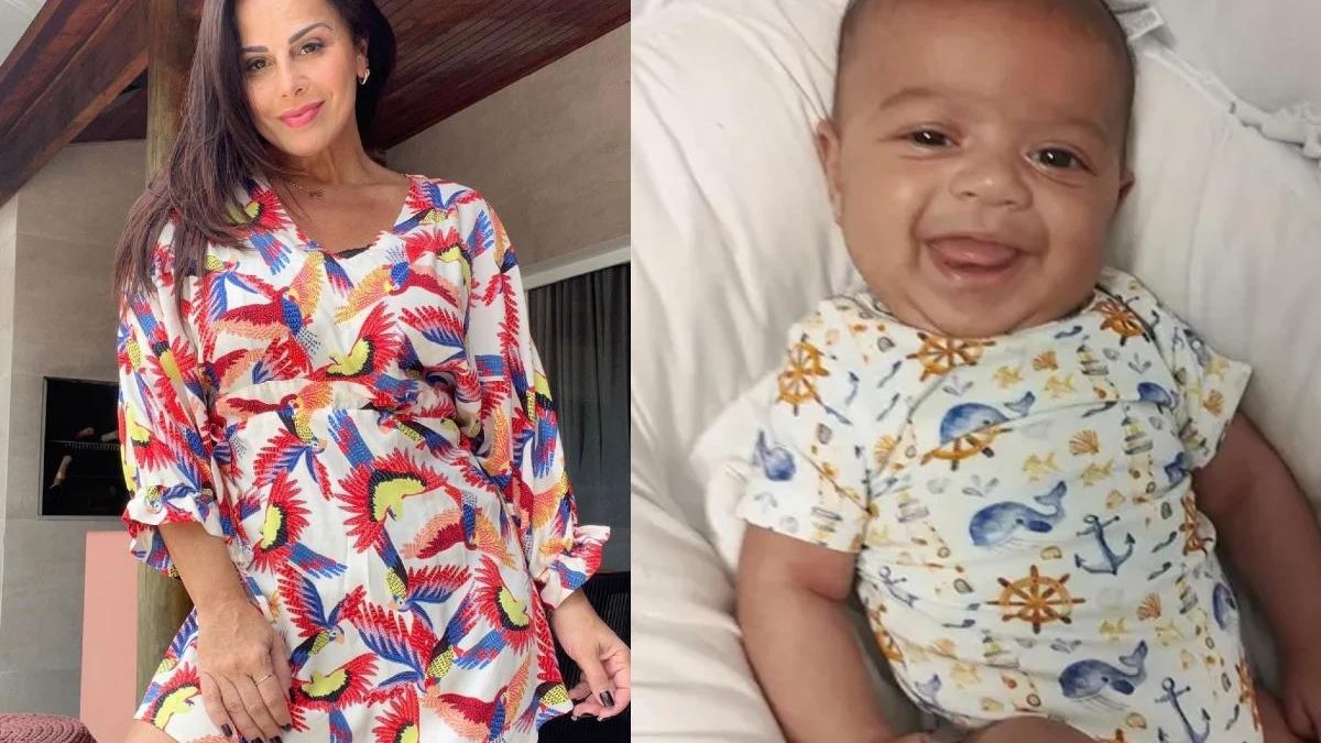 Viviane Ataujo mostra o bebê Joaquim sorrindo nas redes sociais: “Derreti de amor!” - Reprodução/Instagram