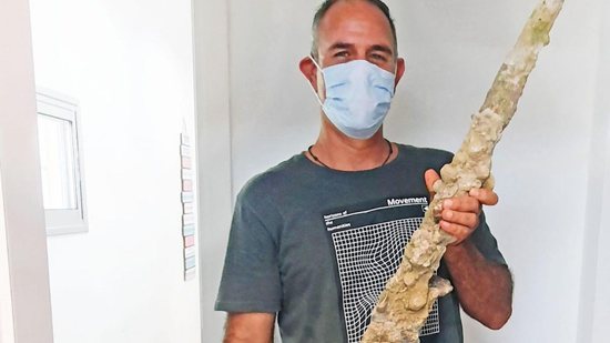 O israelense encontrou o objeto inusitado acidentalmente - Reprodução Shlomi Katzin