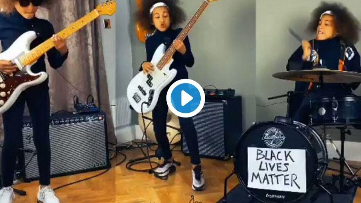 Imagem Menina de 10 anos reproduz música em apoio a protestos contra o racismo e viraliza na internet
