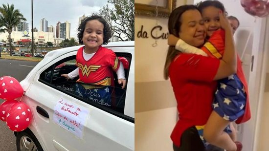 Alice Maia, de 5 anos, tocou o “sino da cura” após 2 anos tratando uma leucemia - Reprodução/Facebook