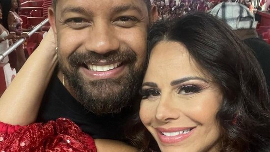 Viviane Araújo e o marido, Guilherme Militão, se tornaram pais pela primeira vez neste ano - Reprodução/Instagram/@araujovivianne