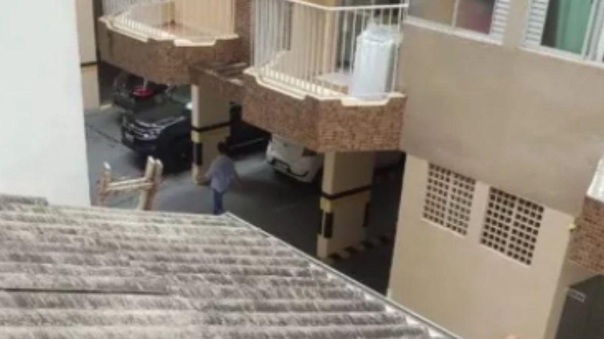 Menino de 3 anos cai do 6º andar de um prédio em Balneário Camboriú - Reprodução / Corpo de Bombeiros