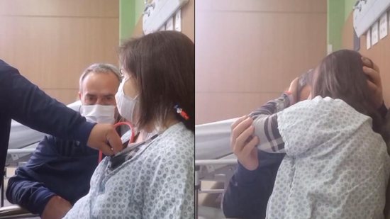Pai se emociona ao ouvir coração saudável da filha após transplante - Reprodução/Instagram