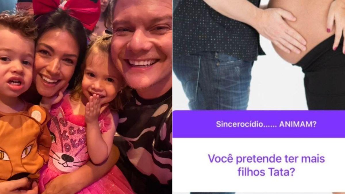 Thais Fersoza e Michel Teló com os filhos - Reprodução/Instagram/@tatafersoza