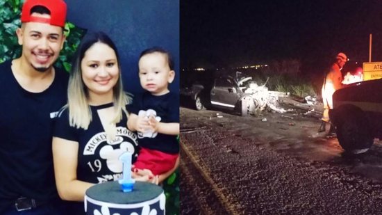 Cantor Piettro Dias, esposa e filho morrem em acidente de carro - Samir Alouan / reprodução G1