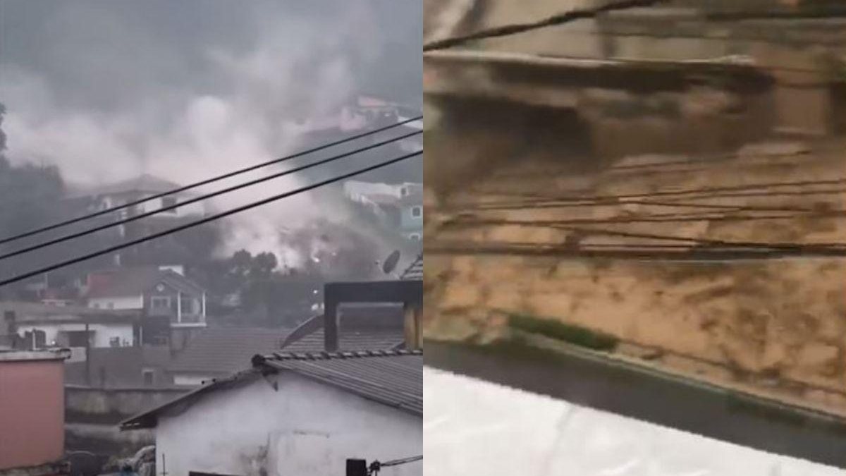 As chuvas levaram carros, casas, e deixaram vítimas em Petrópolis - Reprodução/YouTube